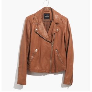 Madewell Washed Leather Moto Jacket Sz M NWOT